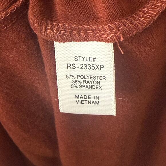 NWOT Zenana Outfitters Burgundy Brick Red Drawstring Maxi Skirt Size 1X - Picture 11 of 12